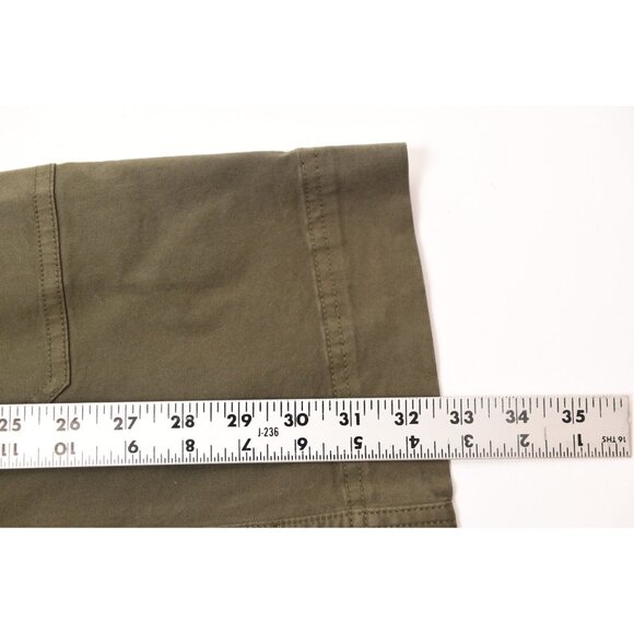 Veronica Beard Twill Army Green Mini Shirt Dress Size 0 Pockets - Picture 14 of 14